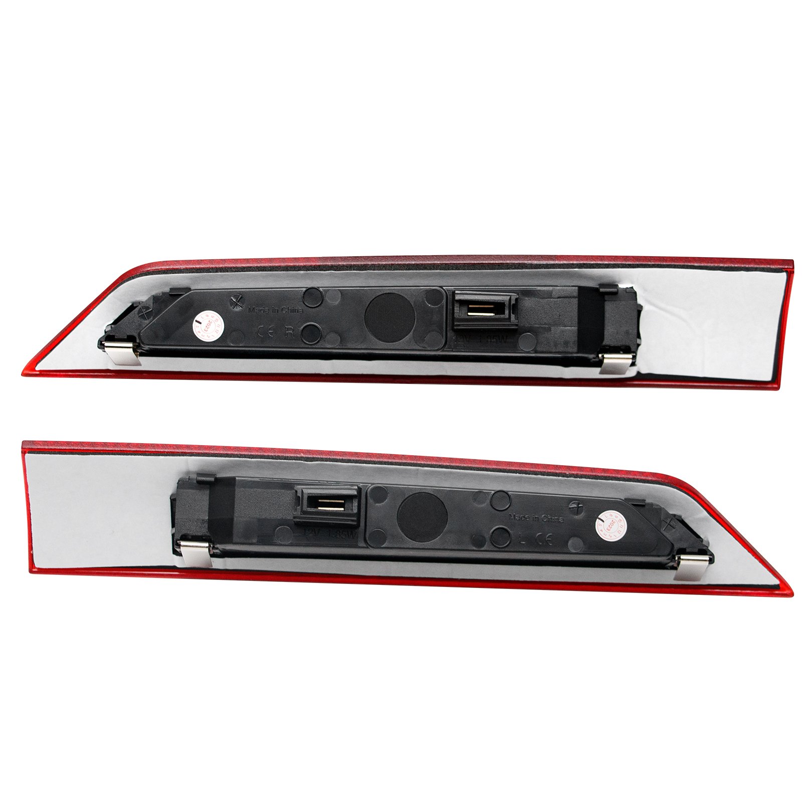 Ailead Twin Rear Doors Van/Minibus Red/Smoke Plaid Lens LED Third Brake Lights High Mount 3rd Tail Brake Lamp for Ford Transit
