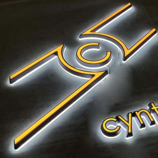 Advertisement Luminous Character Signboard Stainless Steel Backlight Luminous Character Electronic Sign