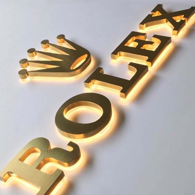 Advertisement Luminous Character Signboard Stainless Steel Backlight Luminous Character Electronic Sign