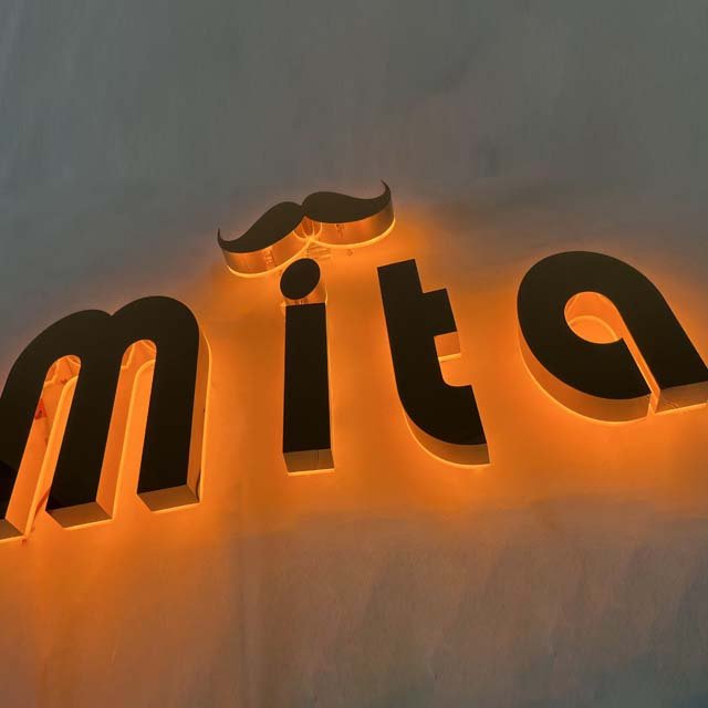 Advertisement Luminous Character Signboard Stainless Steel Backlight Luminous Character Electronic Sign