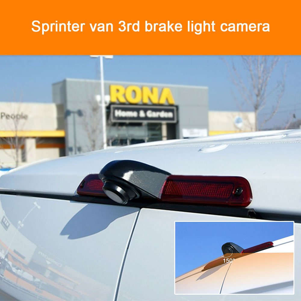 170 Degree Third Stop Car Reverse Camera Waterproof Night Vision Brake Light Backup Camera for Mercedes Sprinter Van