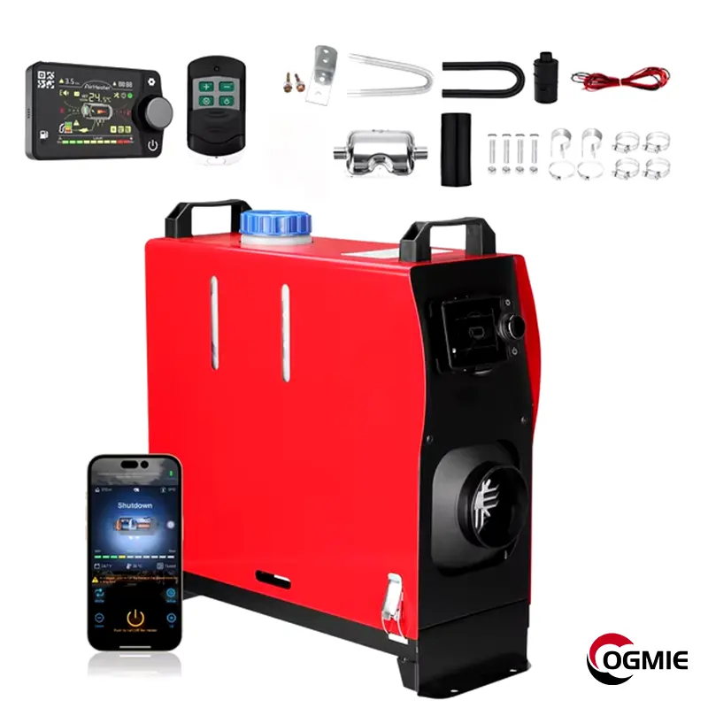 OGMIE New 5KW 8KW Truck Cabin Diesel Air Parking Heater 12V 24V 220V Caravan Diesel Heater Campers VW Truck RV Bus Car Boats Fan