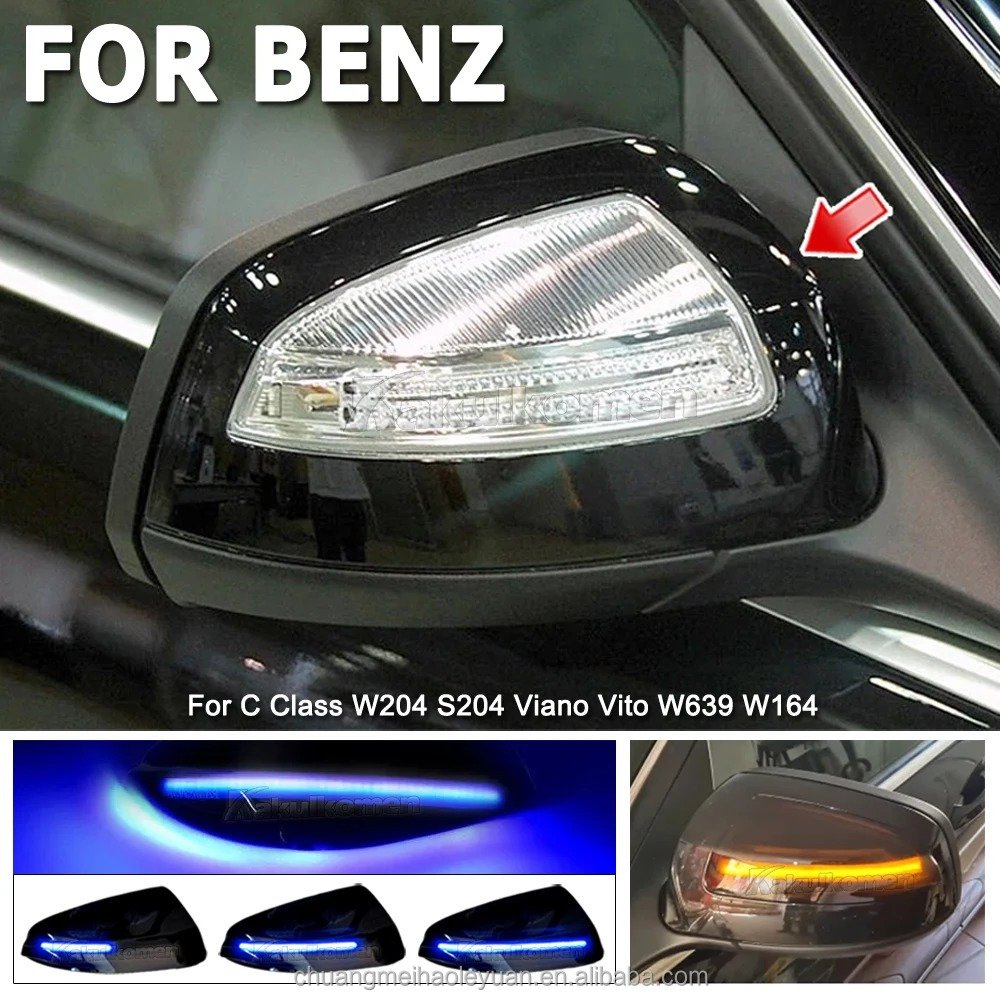 LED Dynamic Turn Signal Light For Mercedes Benz C Class W204 S204 07-14 Viano Vito W639 ML W164 Side Mirror Indicator