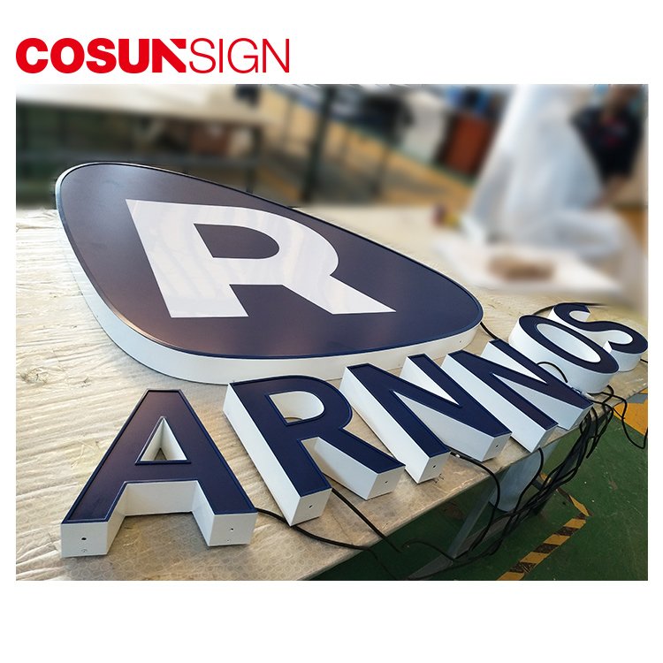 COSUN Custom Business Shop 3d Luminous Sign Face Signs for Fashion Business Light up Business Sign