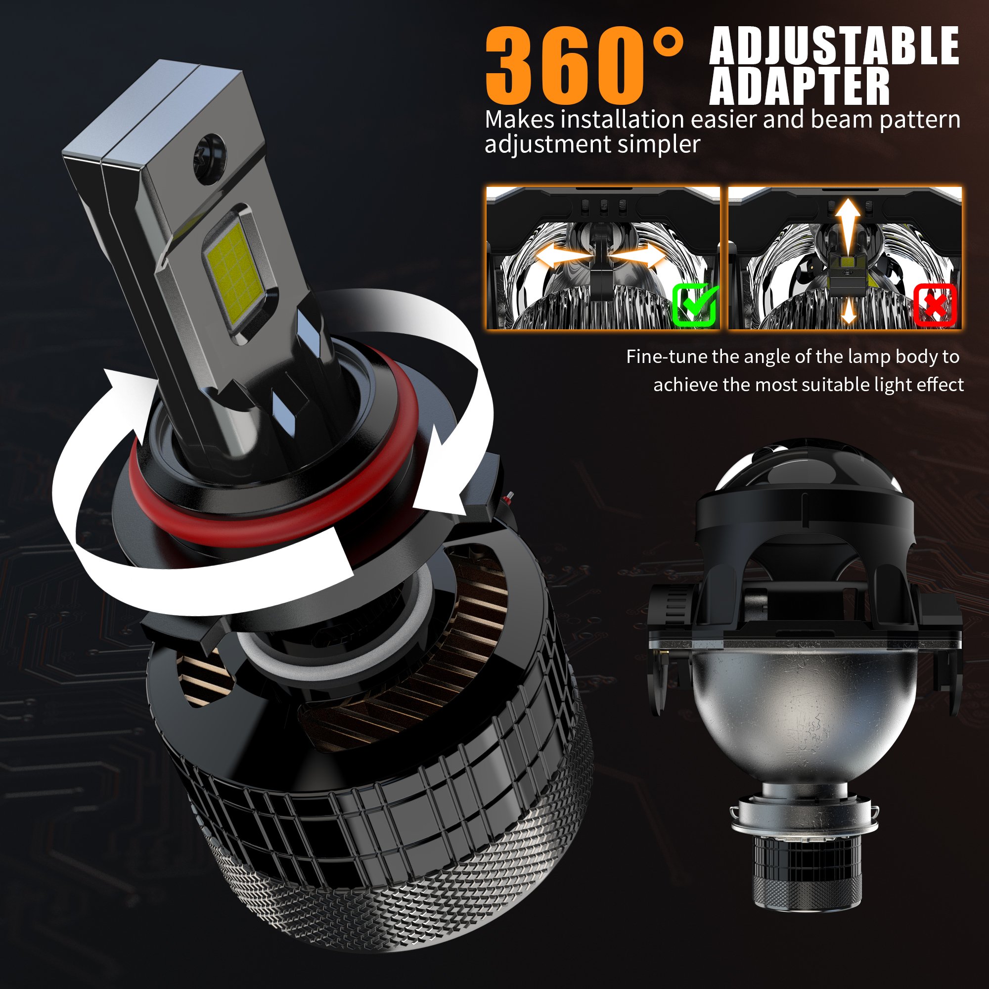 High Quality R8 Auto Parts 9005 9006 9012 H7 H4 Led Headlight Bulb Auto Lighting System Car Led Headlight H4 Led Head Light Lamp