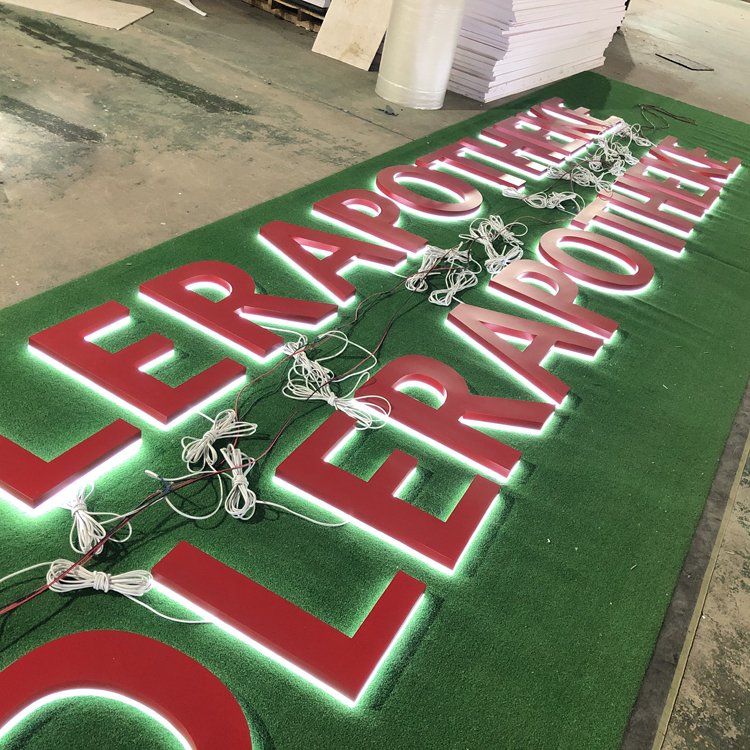Company 3D Backlit Led Logo Business Signs Customize Channel Letters Led Sign Board Light Signs