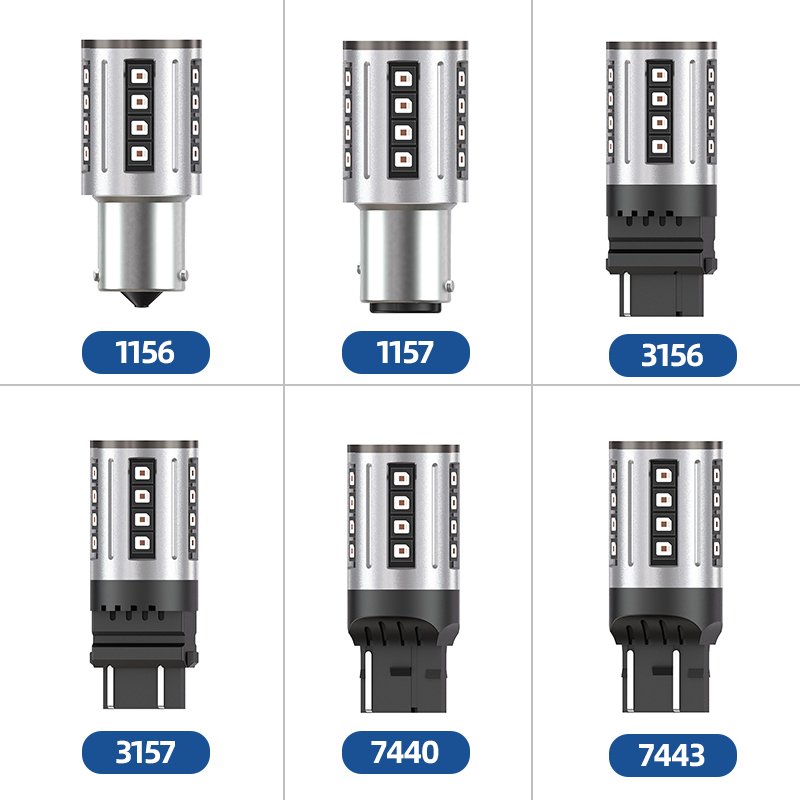 High Brightness Bulb Led Canbus P21w Ba15s 1156 1157 7440 7443 T15 W5W T10 T20 Car Turn Signals Lights