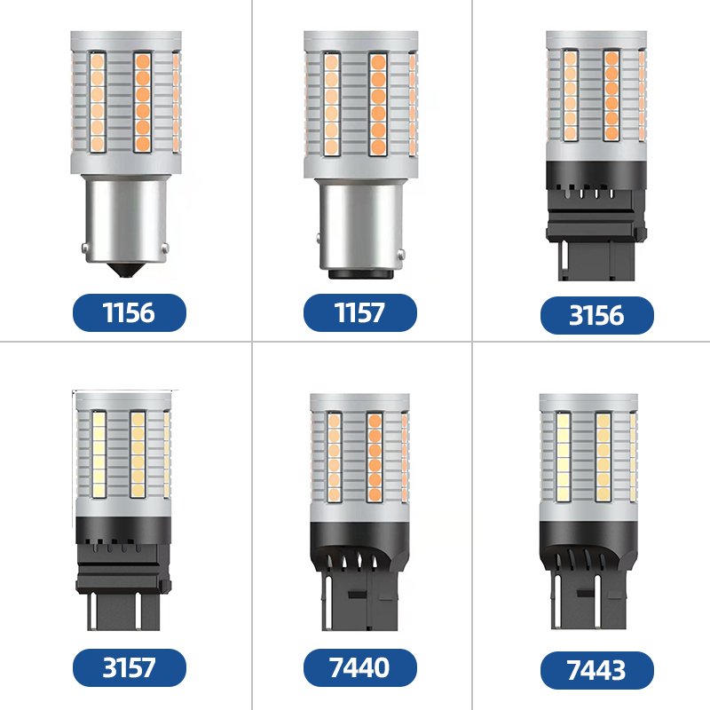 High Brightness Bulb Led Canbus P21w Ba15s 1156 1157 7440 7443 T15 W5W T10 T20 Car Turn Signals Lights