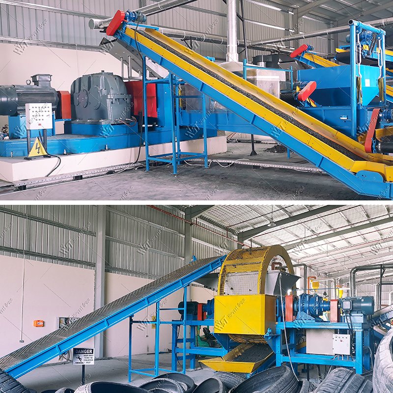 Full Automatic Waste Tyre Recycling Machine Rubber Powder Machine Used Car Wheel Recycling Machine