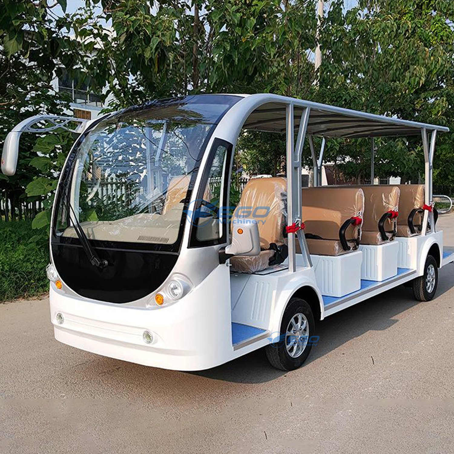 Solar Powered New Electric Car Zoo Shuttle Car 11 14 17 Seat Sightseeing Bus With 4 Wheels Mini Shuttle Bus