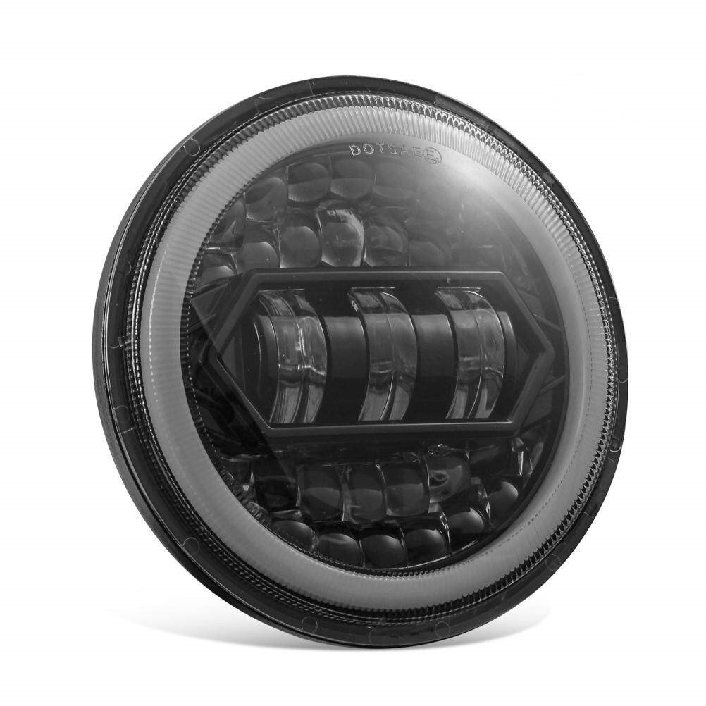 FDN New Jeep Motorcycle Work Lights Angel Eye 5.75inch Round Led Headlight for off Road Wrangler JL JK Accesorios Para Motos