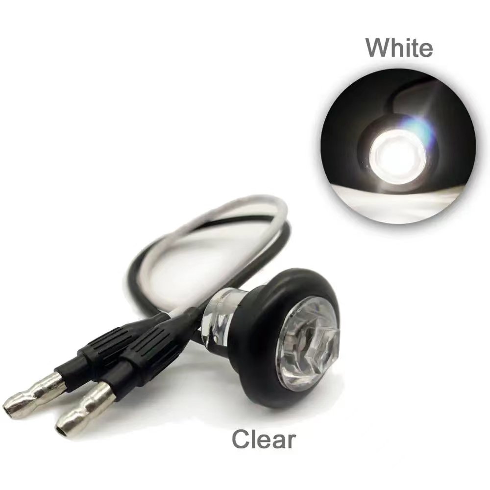3/4" Mini Amber 3/4 Inch 0.75 Inch Round Piranha LED Marker & Clearance Light Truck Side Marker Lights for Truck Trailers