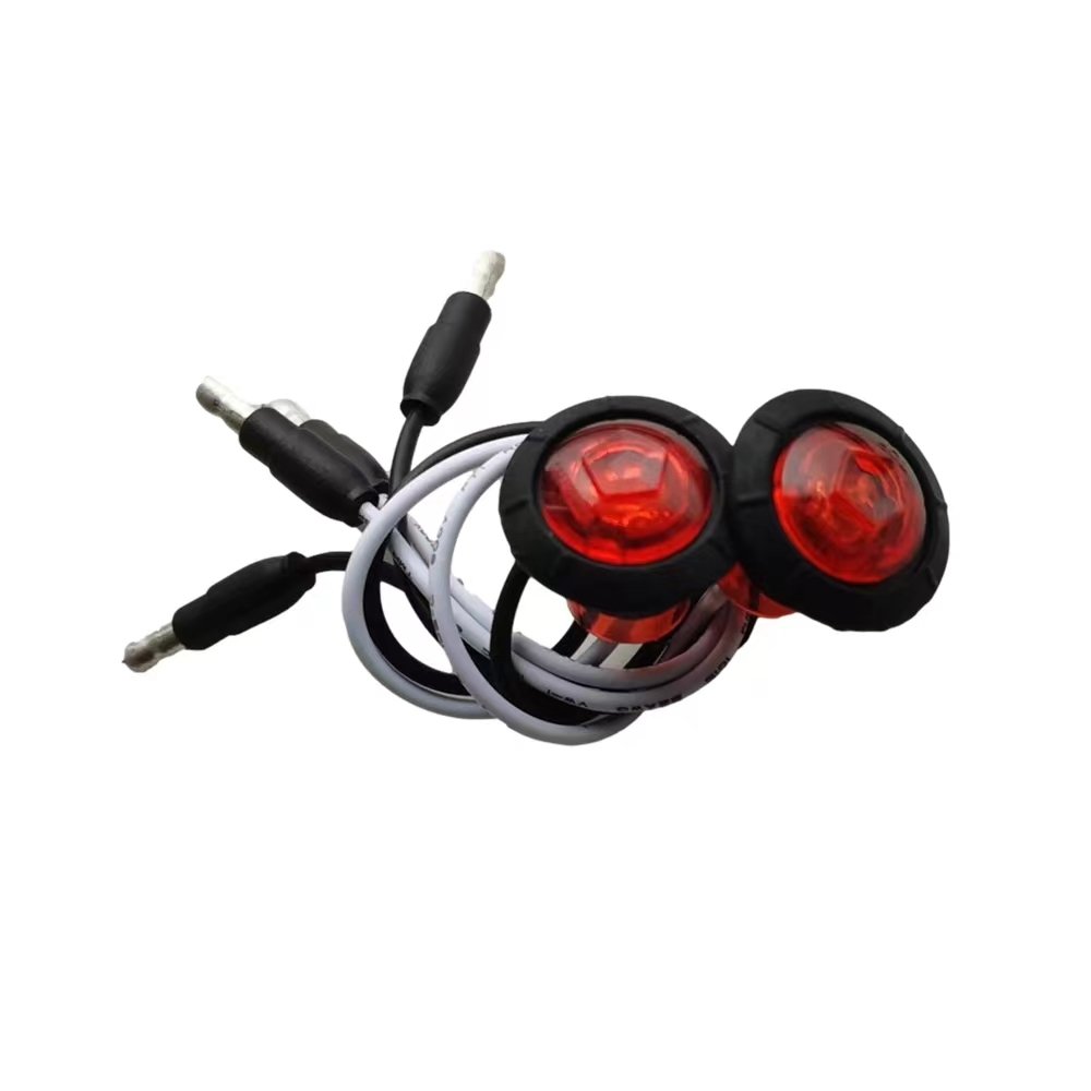 3/4" Mini Amber 3/4 Inch 0.75 Inch Round Piranha LED Marker & Clearance Light Truck Side Marker Lights for Truck Trailers