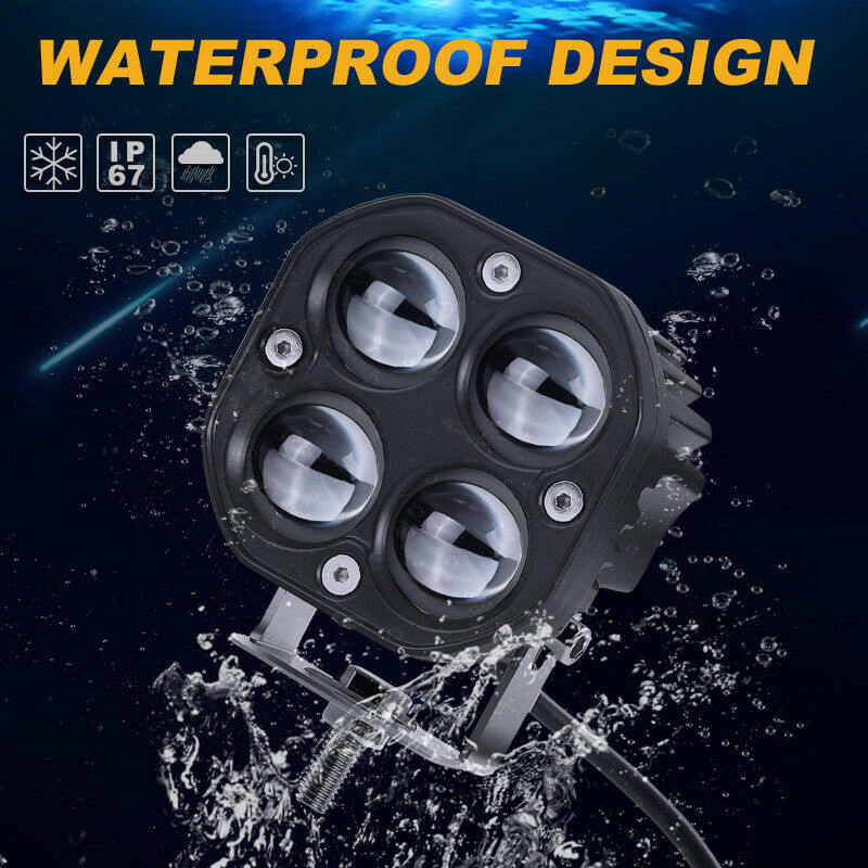 3 Inch 40W LED Work Light 4D 12V 24V White Yellow Fog Lamp Car Styling Auxiliary Driving Lamp for Motorcycle Truck Car SUV ATV