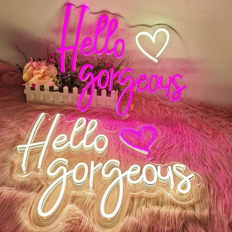 Custom Outdoor Made 12V Wall Decor Advertising Welcome Alphabet LED Neon Hanging Sign Light for Wedding Decoration