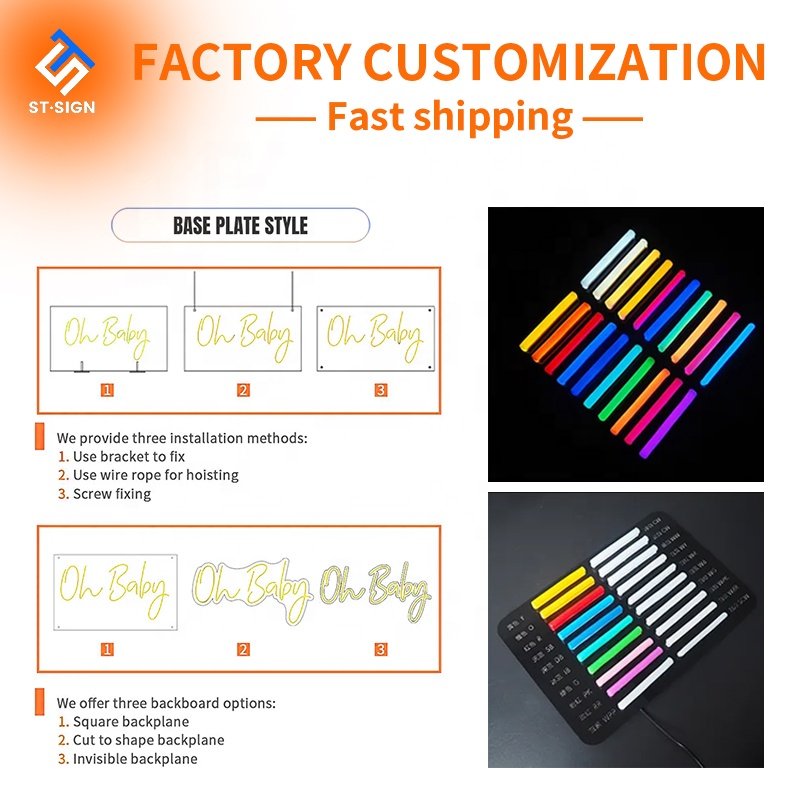Custom LED Neon Signs Bright Neon Letters Words for Business Logo Decor for Mall Park Car Wedding Home Party Game Events