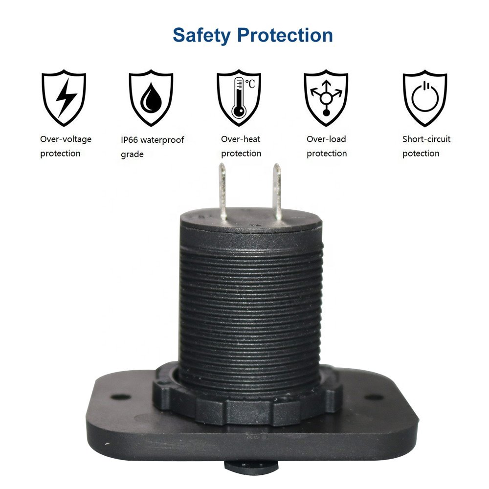 MX 12-24 Volt Waterproof Power Outlet Dual USB 4.2A Socket Charger For Car Boat Motorcycle Bus