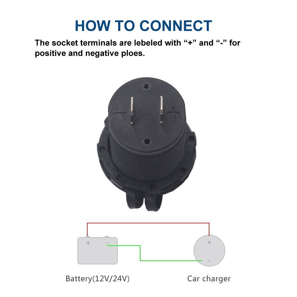 MX 12-24 Volt Waterproof Power Outlet Dual USB 4.2A Socket Charger For Car Boat Motorcycle Bus