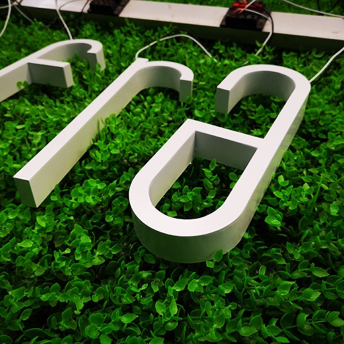 Outdoor Storefront Led Backlit Stainless Steel Illuminated Letter Signage 3D Electrical Shop Name Logo Lighted Sign