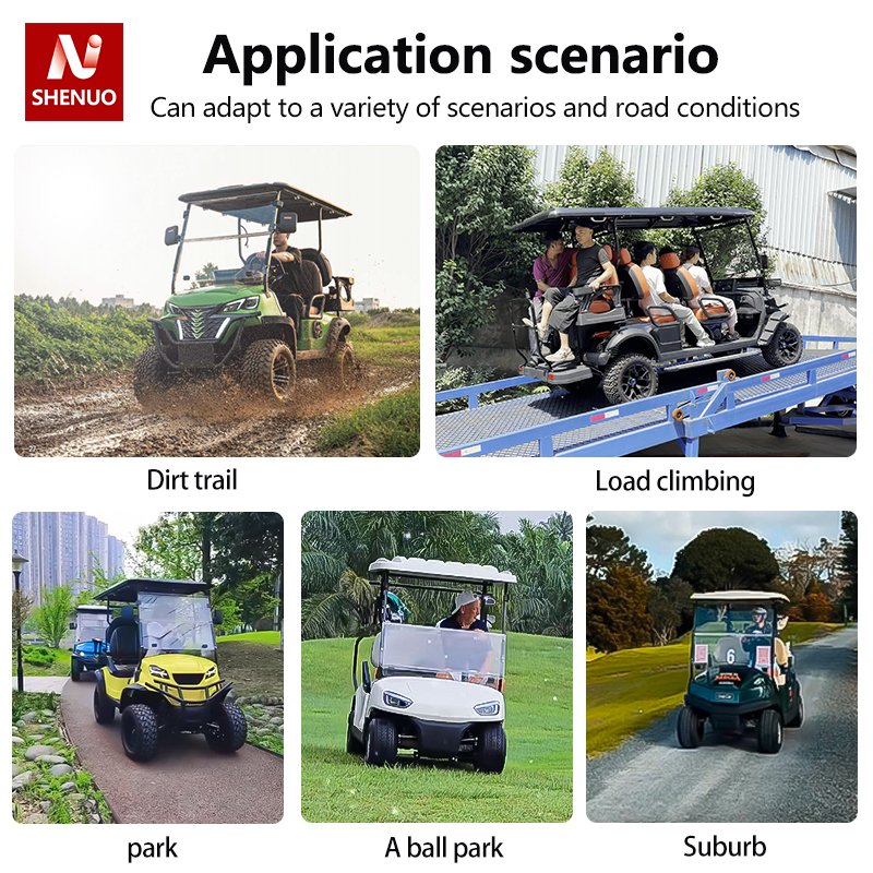Minor Customization 4 Seat Sightseeing Bus Club Cart Electric Golf Buggy 48/60V Street Legal Golf Cart