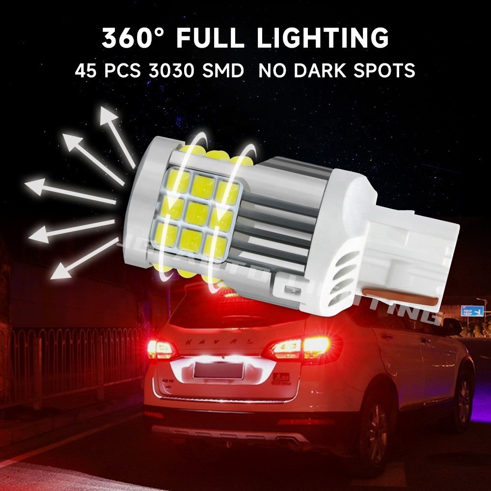 JG New High Power 27w T20 7443 Led Turning Light Bulb Error Free Canbus Car Led Turning Light Bulb No Need External Resistor