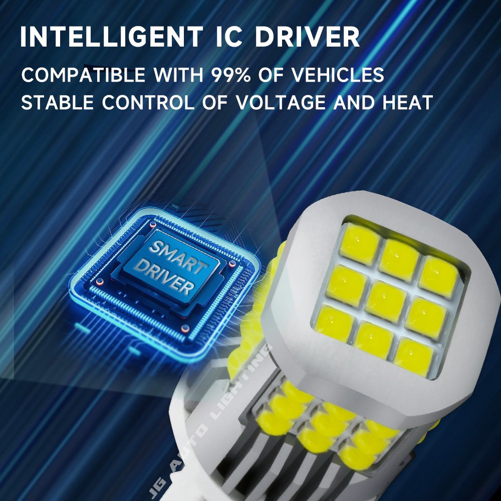 JG New High Power 27w T20 7443 Led Turning Light Bulb Error Free Canbus Car Led Turning Light Bulb No Need External Resistor