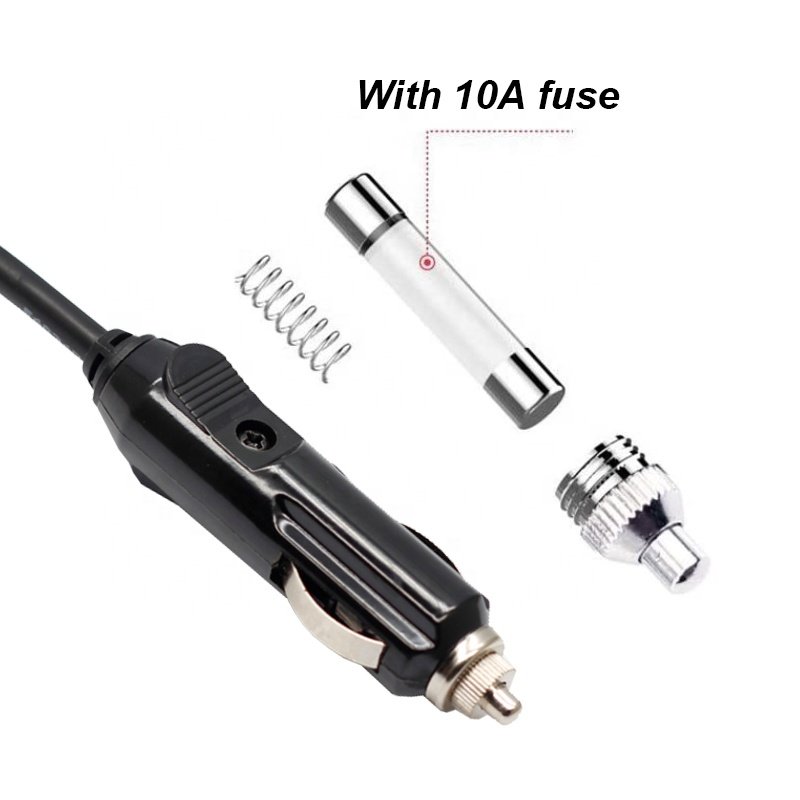 Cigarette Lighter Plug 12V Cigarette Lighter Car Charger with LED Light Switch DC Battery Connectors