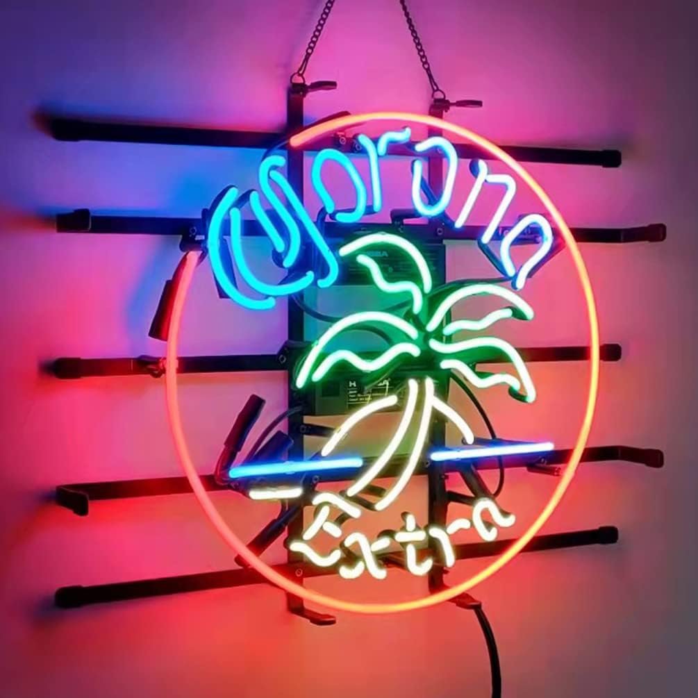 Vintage Metal Iron Back Acrylic Neon Sign Housing Receptacle for Corona Beer Bar for Car Decoration Lighting AC Power Supply