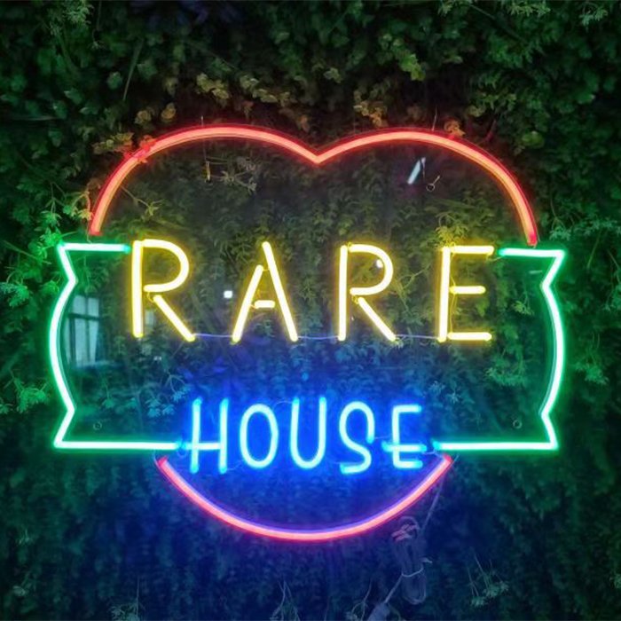Custom 3D Acrylic Round Single Coffee Shop Pizza Letters Neon Sign Ice Cream and Restaurant Neon Box Sign