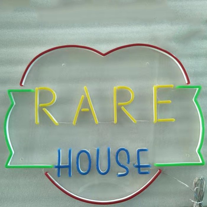 Custom 3D Acrylic Round Single Coffee Shop Pizza Letters Neon Sign Ice Cream and Restaurant Neon Box Sign