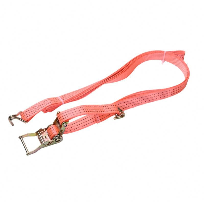 Orange E-track Ratchet Strap 2" X 15' Tie Down Strap for Transport Truck