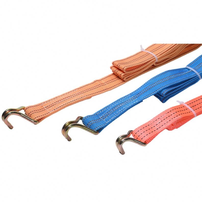 Orange E-track Ratchet Strap 2" X 15' Tie Down Strap for Transport Truck