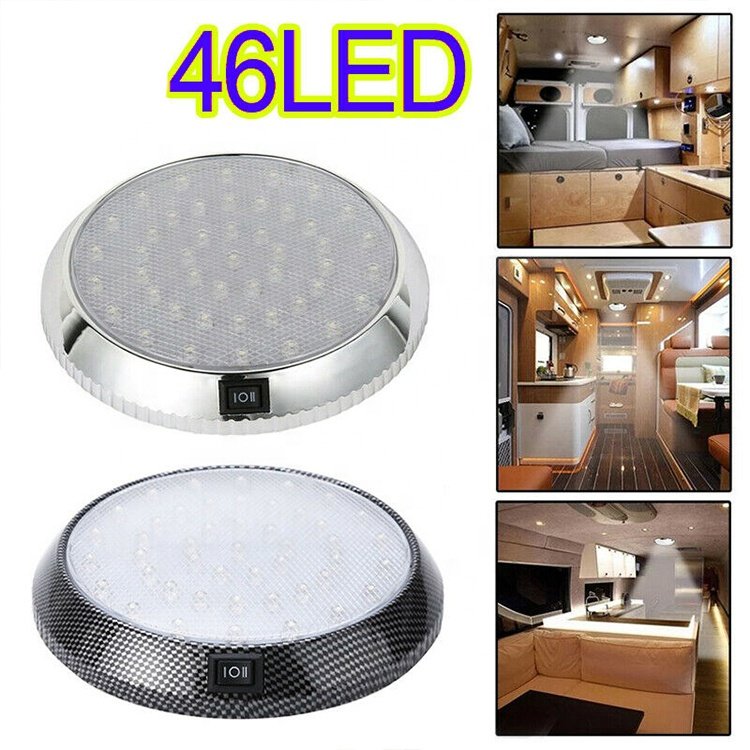 12V 46 LED Night Light Universal Auto Dome Roof Ceiling Interior Reading Lamp Premium Automotive Accessories for Car Lighting