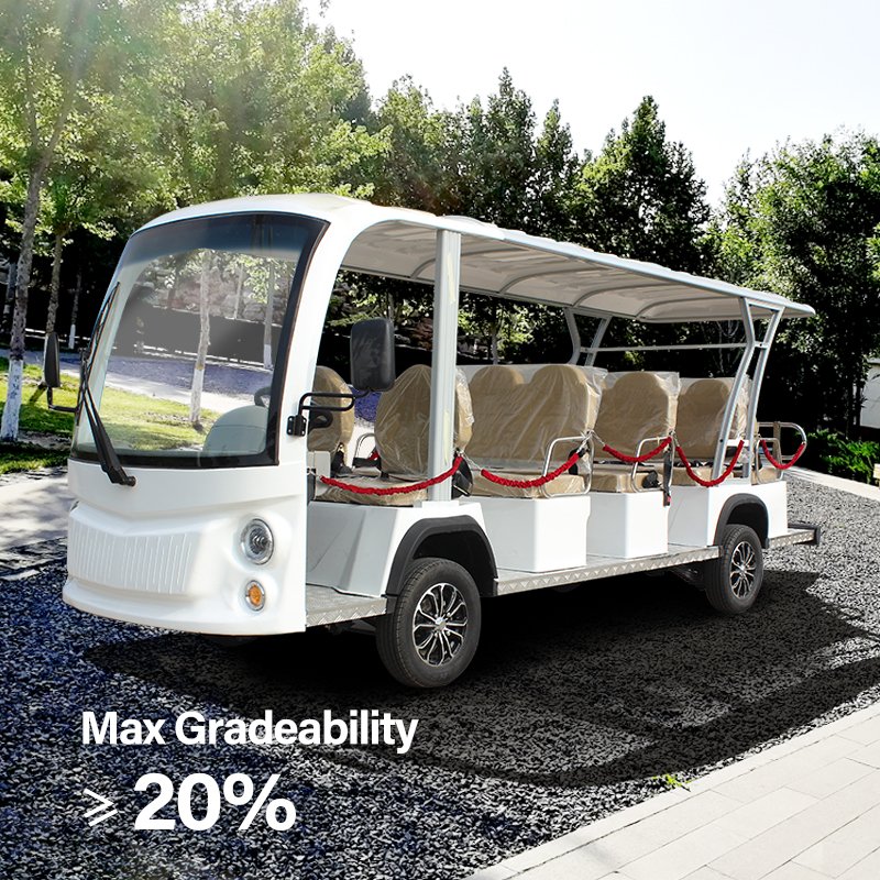 Customized 14 Seater Mini Convertible Tour Bus Electric Drive 4 Wheel Reception Vehicle for Sale