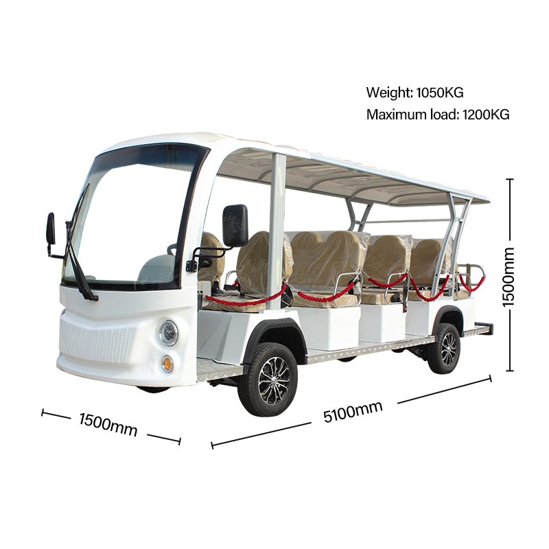 Customized 14 Seater Mini Convertible Tour Bus Electric Drive 4 Wheel Reception Vehicle for Sale