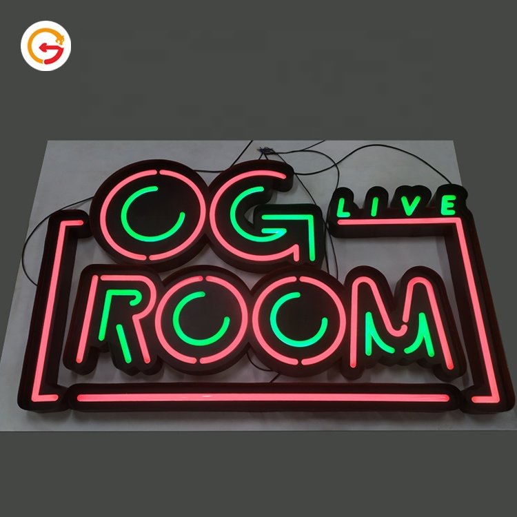 JAGUARSIGN Manufacturer Custom Store Logo Name Neon Sign Letters Outdoor Custom Led Neon Light Sign Stainless Steel Shell