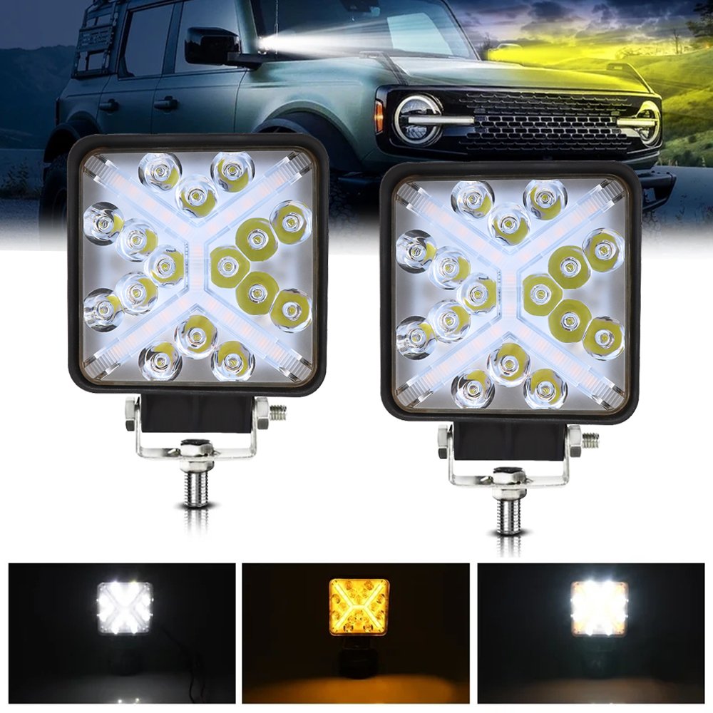 Waterproof 4 Inch Driving Car Mini 12v 24v 138w Led Work Lights for Truck Tractor OffRoad Vehicle Automotive Working Light