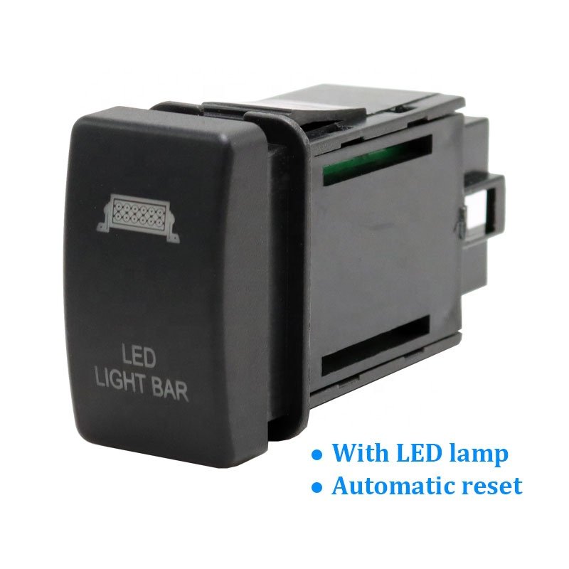 Auto Accessories Car Led Light Bar Switch Push Button With Wiring Kit ON-OFF Auto Switches Auto Lighting System