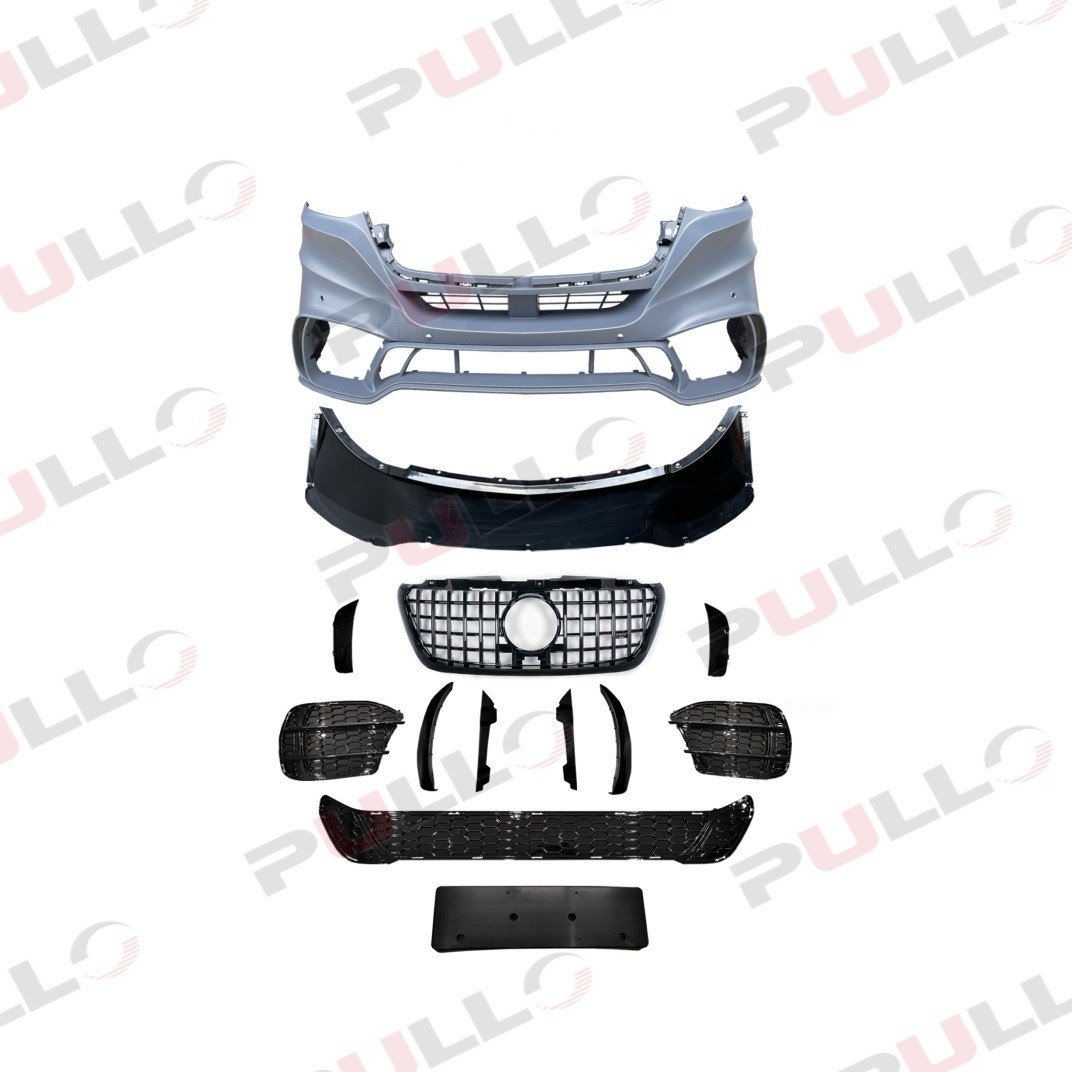 Body Kit Contain Front Bumper Assembly with Grille for Benz Sprinter W906 W907 W910 2018-2020 Upgrade to GT Model