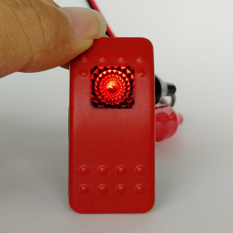 Universal 12V/24V LED Rocker Switch with Multi Protection Ideal for Bus, Boat & Marine Applications