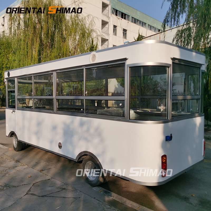 ORIENTAL SHIMAO Motor Food Truck Bus Electric Ice Cream Car Food Truck Van Mobile Kitchen for Sale