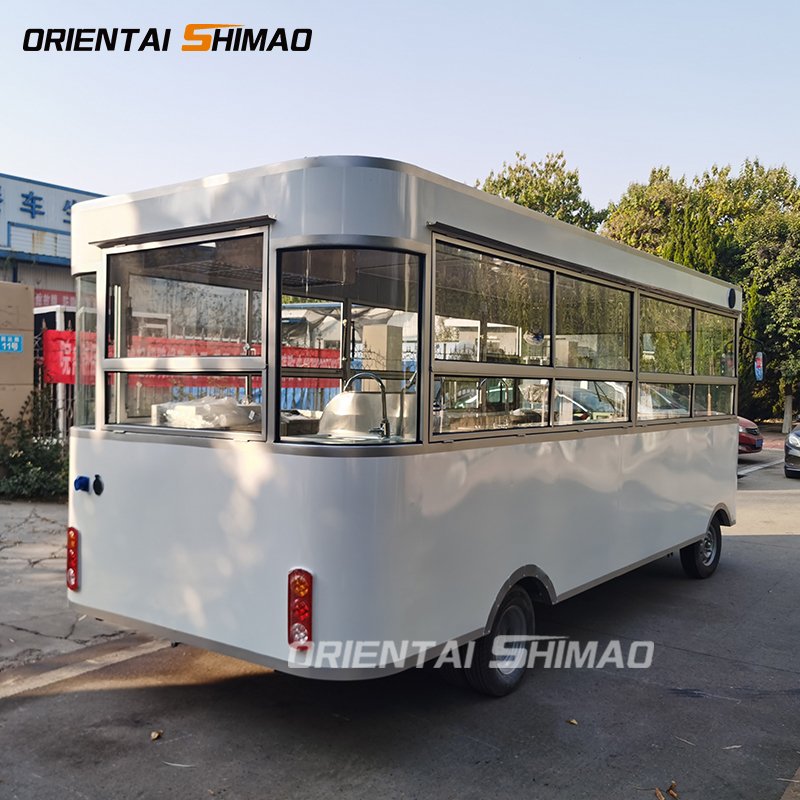 ORIENTAL SHIMAO Motor Food Truck Bus Electric Ice Cream Car Food Truck Van Mobile Kitchen for Sale