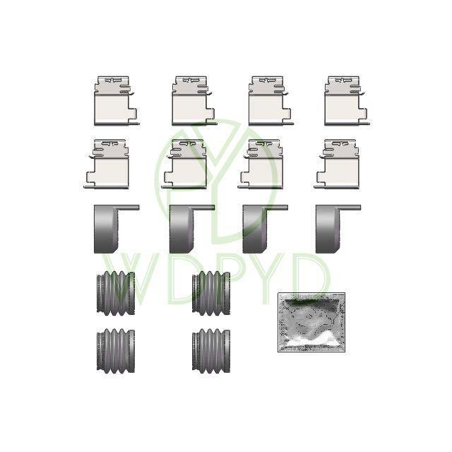 BRAKE PAD ACCESSORY KIT BRAKE CALIPER REPAIR KIT 93167552 for OPEL MOVANO for RENAULT MASTER for NISSAN NV400 109-1890 MBA1890