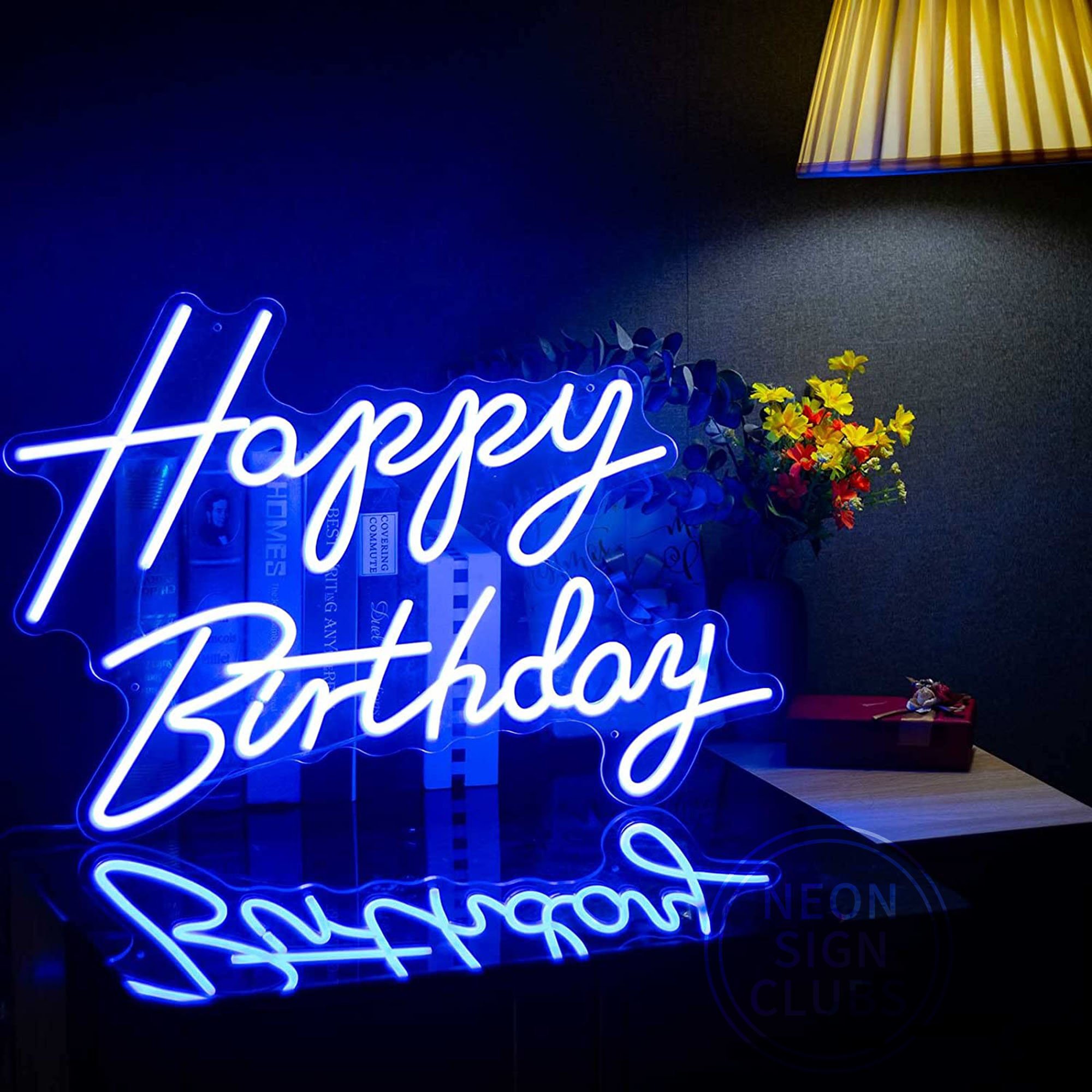 Happy Birthday Neon Sign Custom LED Neon Sign Custom Wedding Neon Light Sign for Party Wall Room Decor Best Birthday Gift