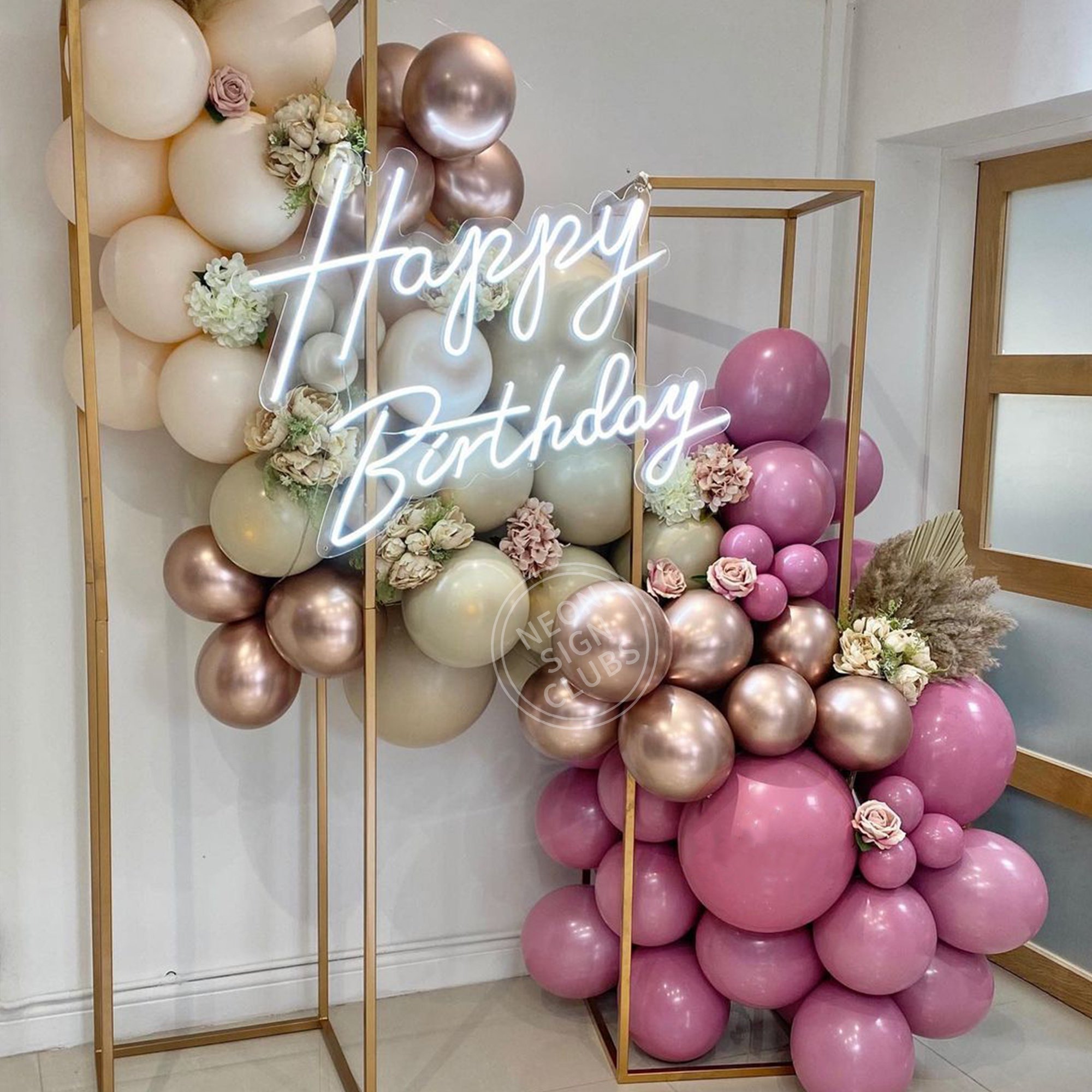 Happy Birthday Neon Sign Custom LED Neon Sign Custom Wedding Neon Light Sign for Party Wall Room Decor Best Birthday Gift