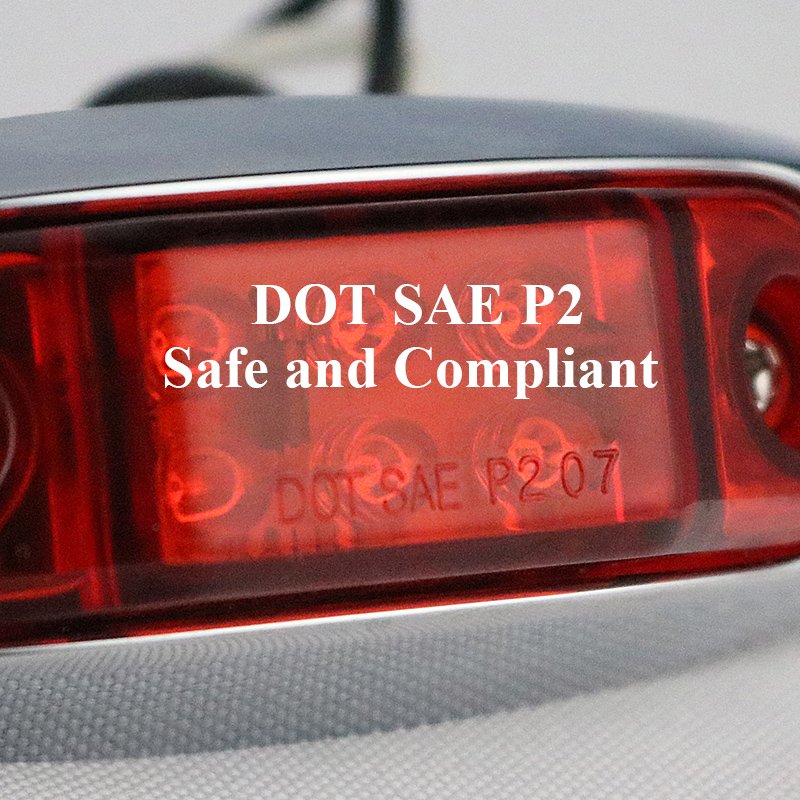 6 LED 12V 24V Truck Bumper Clear Side Marker Lamp Indicator Waterproof IP67 for Truck Tractor Bus Boat