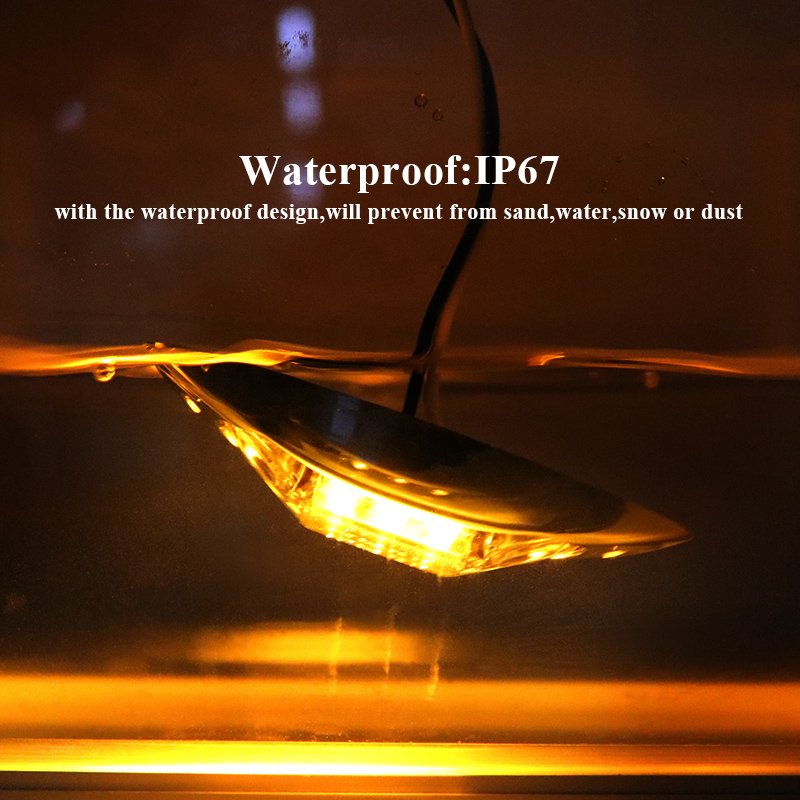 6 LED 12V 24V Truck Bumper Clear Side Marker Lamp Indicator Waterproof IP67 for Truck Tractor Bus Boat