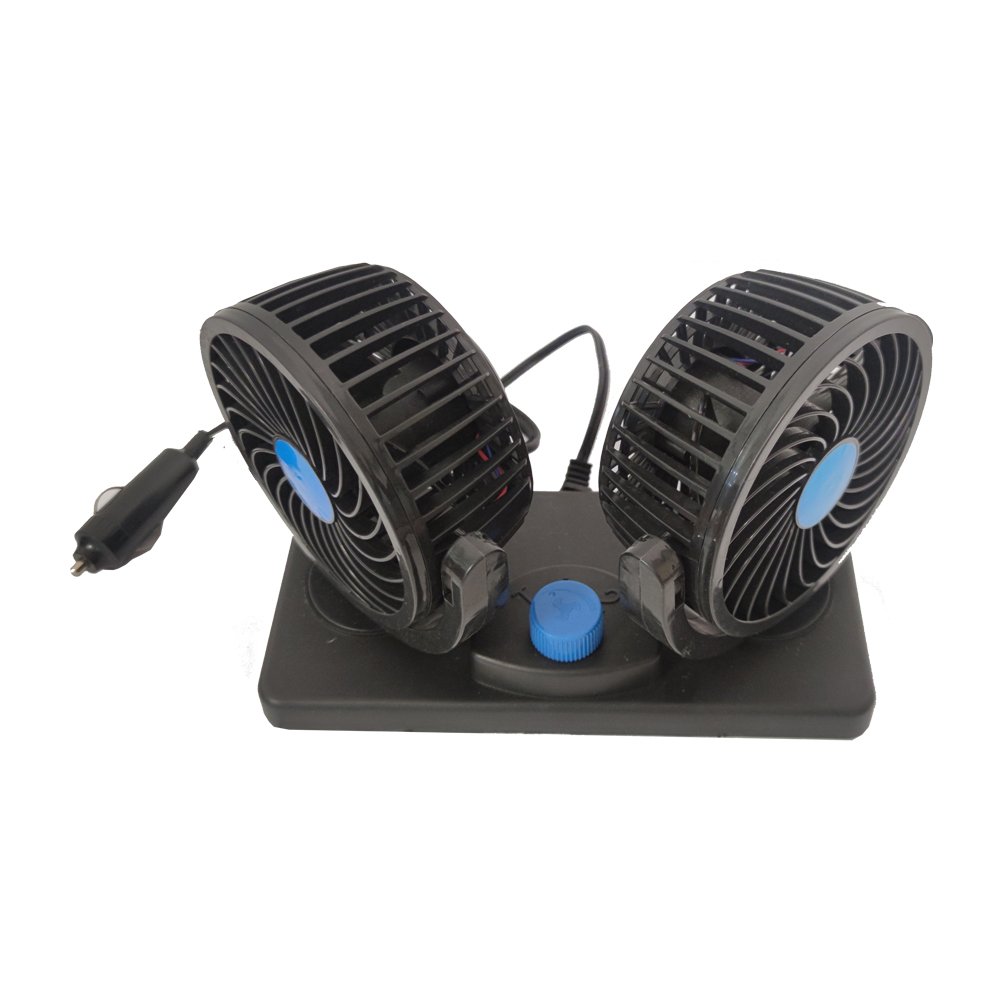 Oumeite High Quality Car Accessories Convenient 4 Inch 360 Degree Rotation Adjustable Fan Car -Fan -double-head Car Cooling Fans