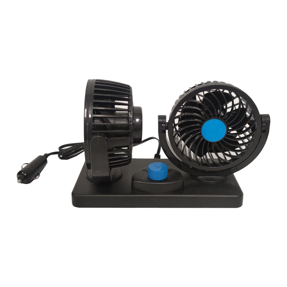 Oumeite High Quality Car Accessories Convenient 4 Inch 360 Degree Rotation Adjustable Fan Car -Fan -double-head Car Cooling Fans