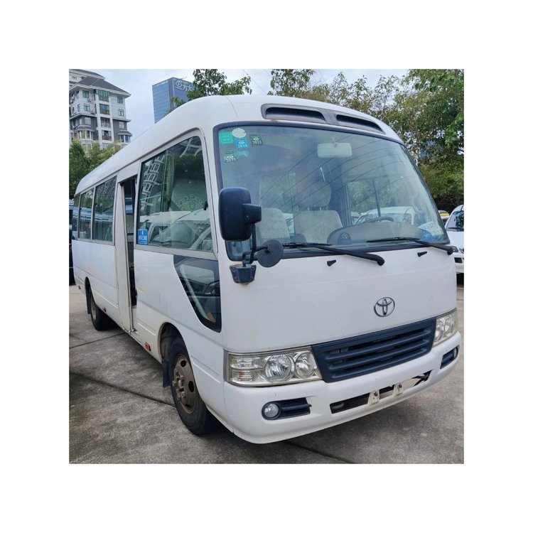 Toyotai Brand Mini Used Bus 17-30 Seats Passenger Bus Left Hand Drive Coaster with Electric Door